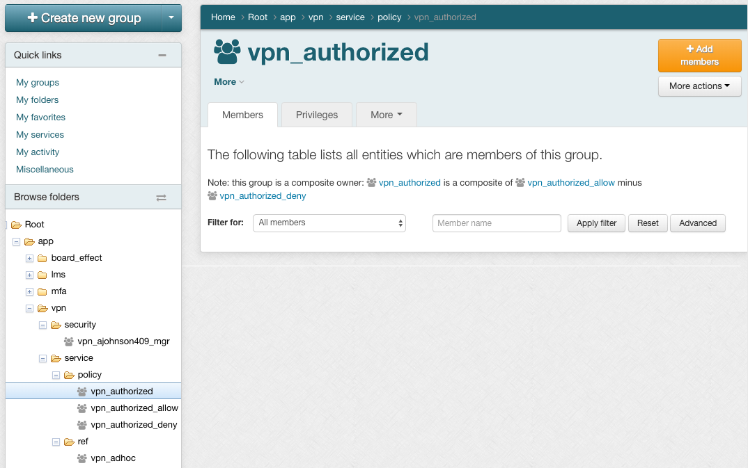 VPN Application Folder Design